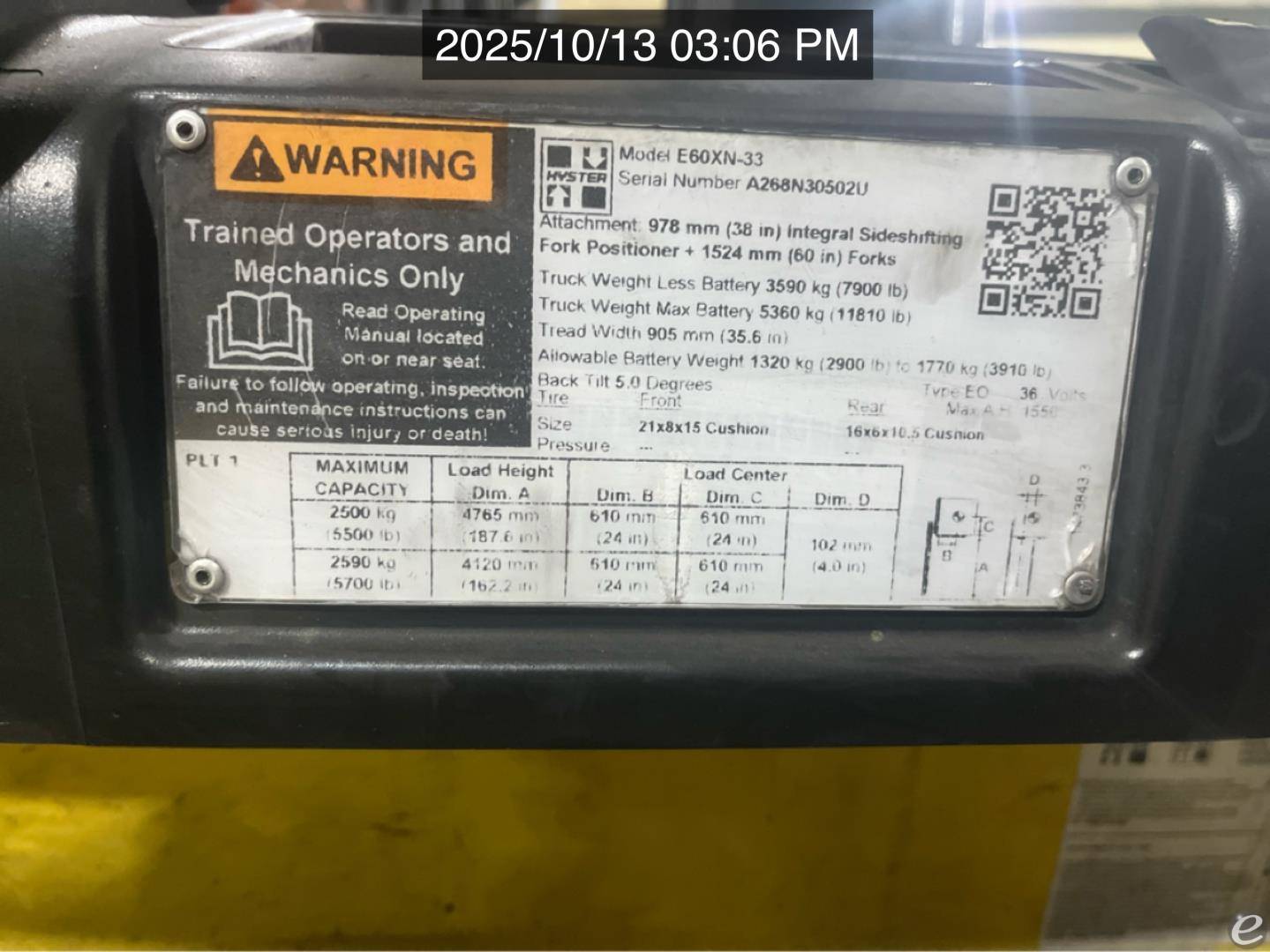 2020 Hyster E60XN