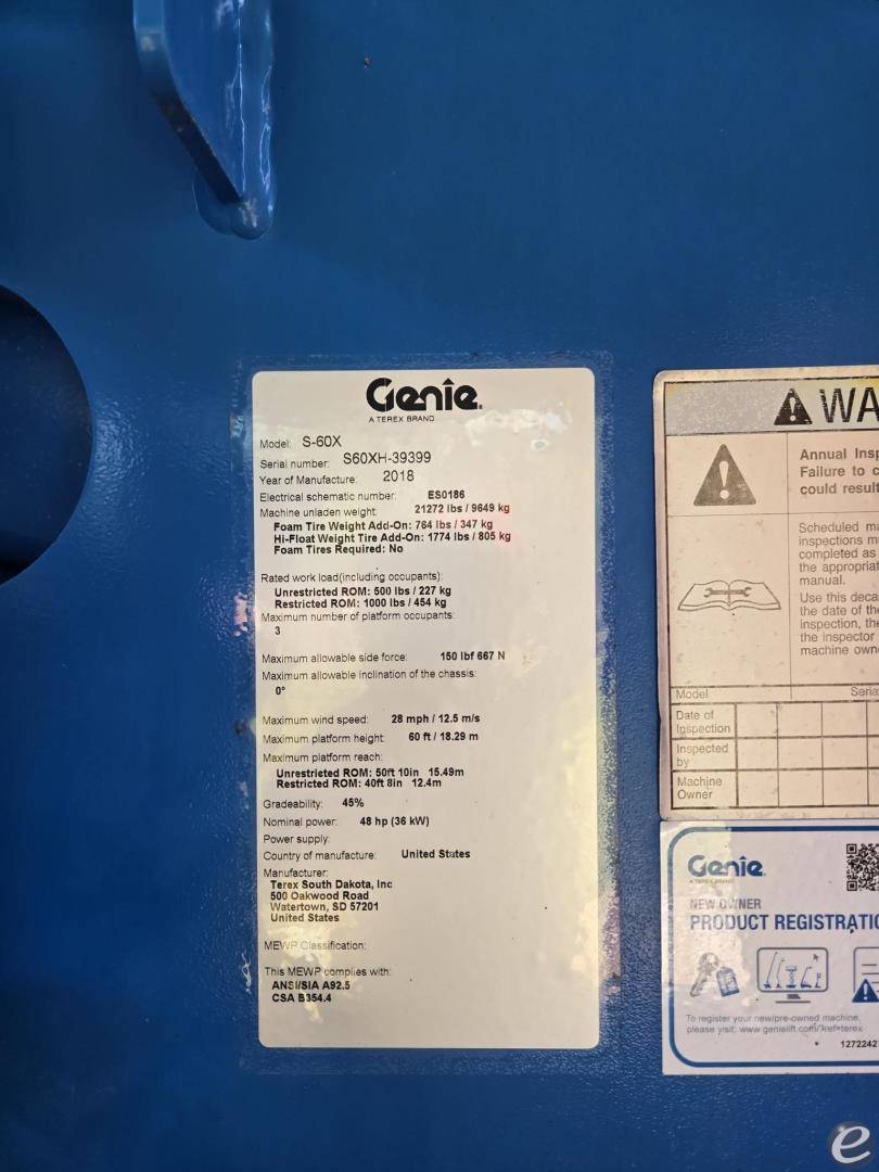 2018 Genie S60X