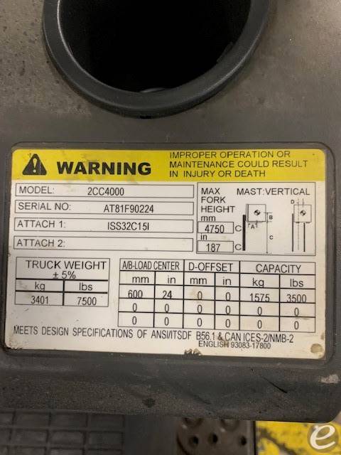 2019 Cat                                       2CC4000 LP Gas Forklift - 123Forklift
