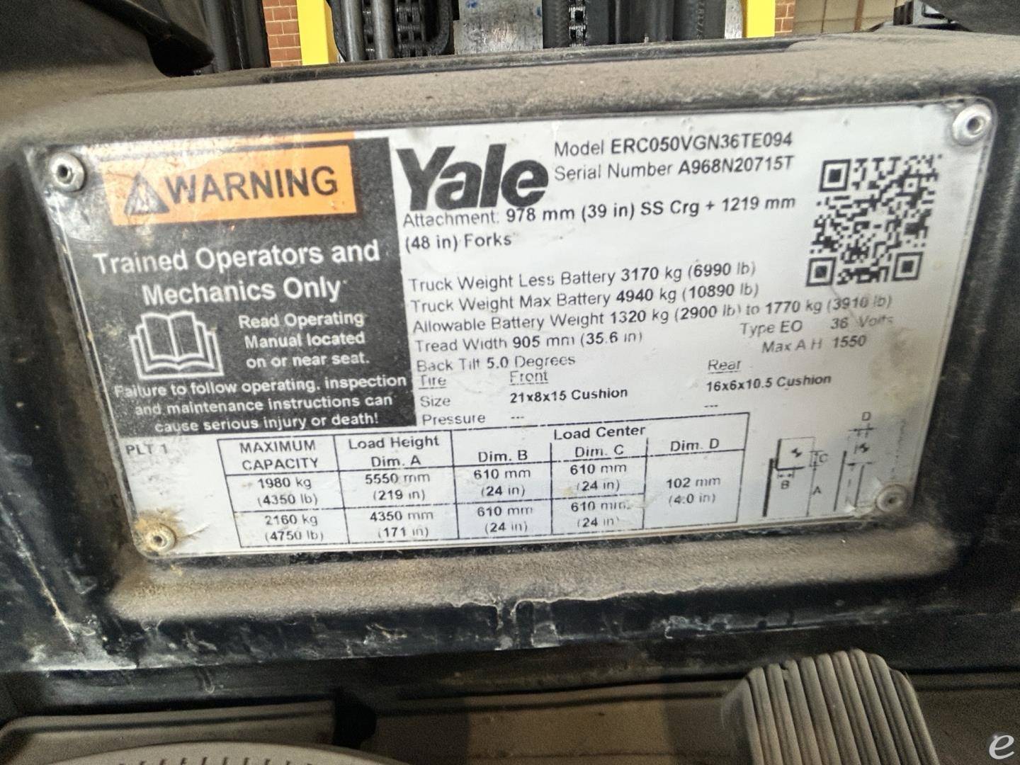 2019 Yale ERC050VG