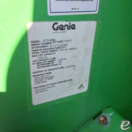 2017 Genie GTH-636