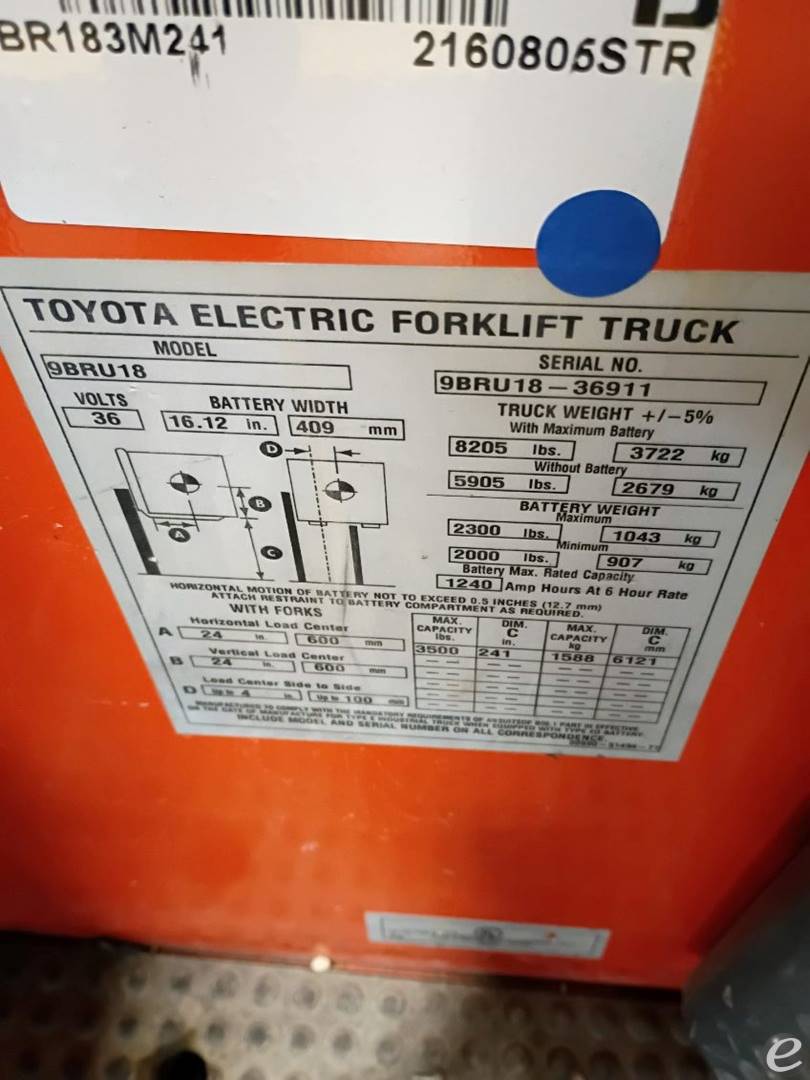 2016 Toyota 9BR183M241