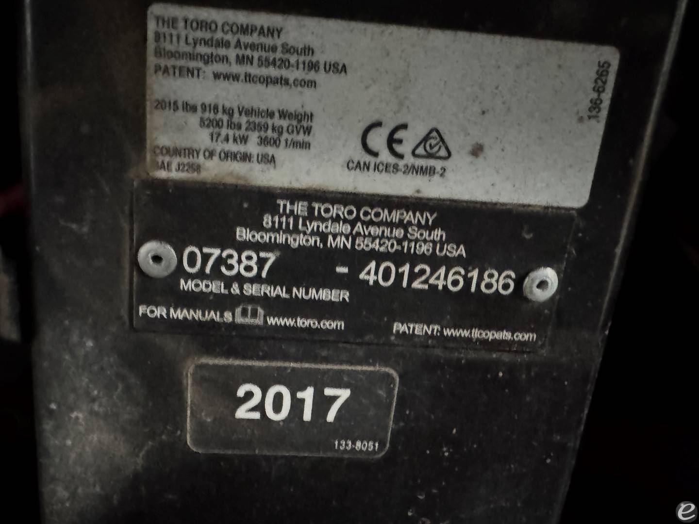 2017 Toro Workman HDX-D