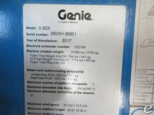2017 Genie S60X