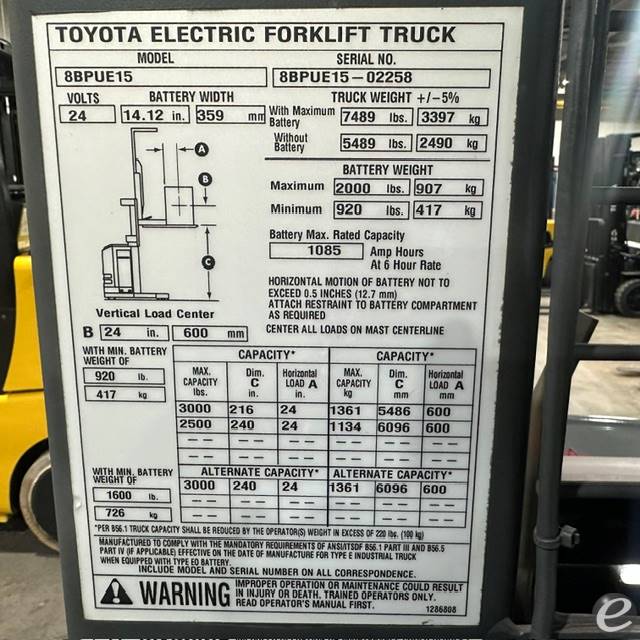 2020 Toyota 8BPUE15