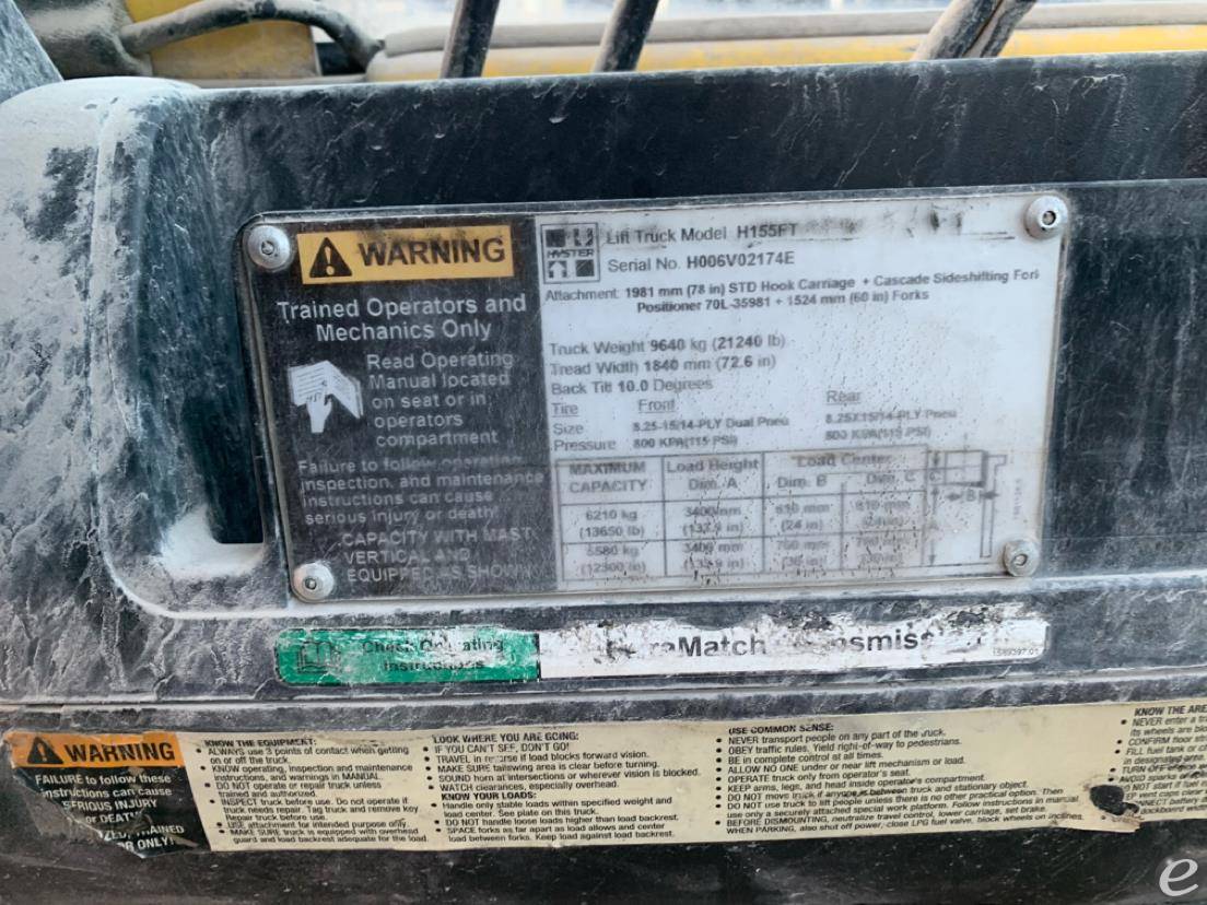 2007 Hyster H155FT