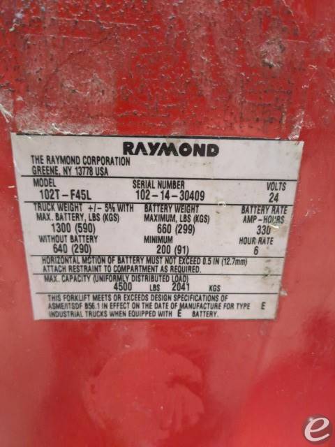 2014 Raymond 102T-F45L