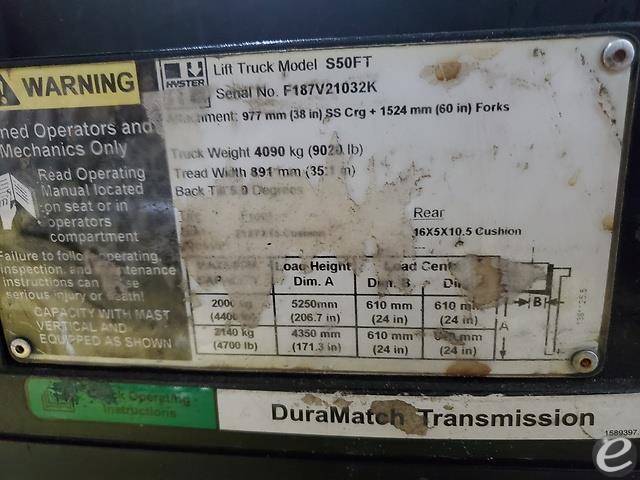 2012 Hyster S50FT LP Gas Forklift - 123Forklift