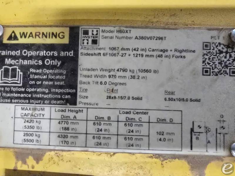 2019 Hyster H60XT