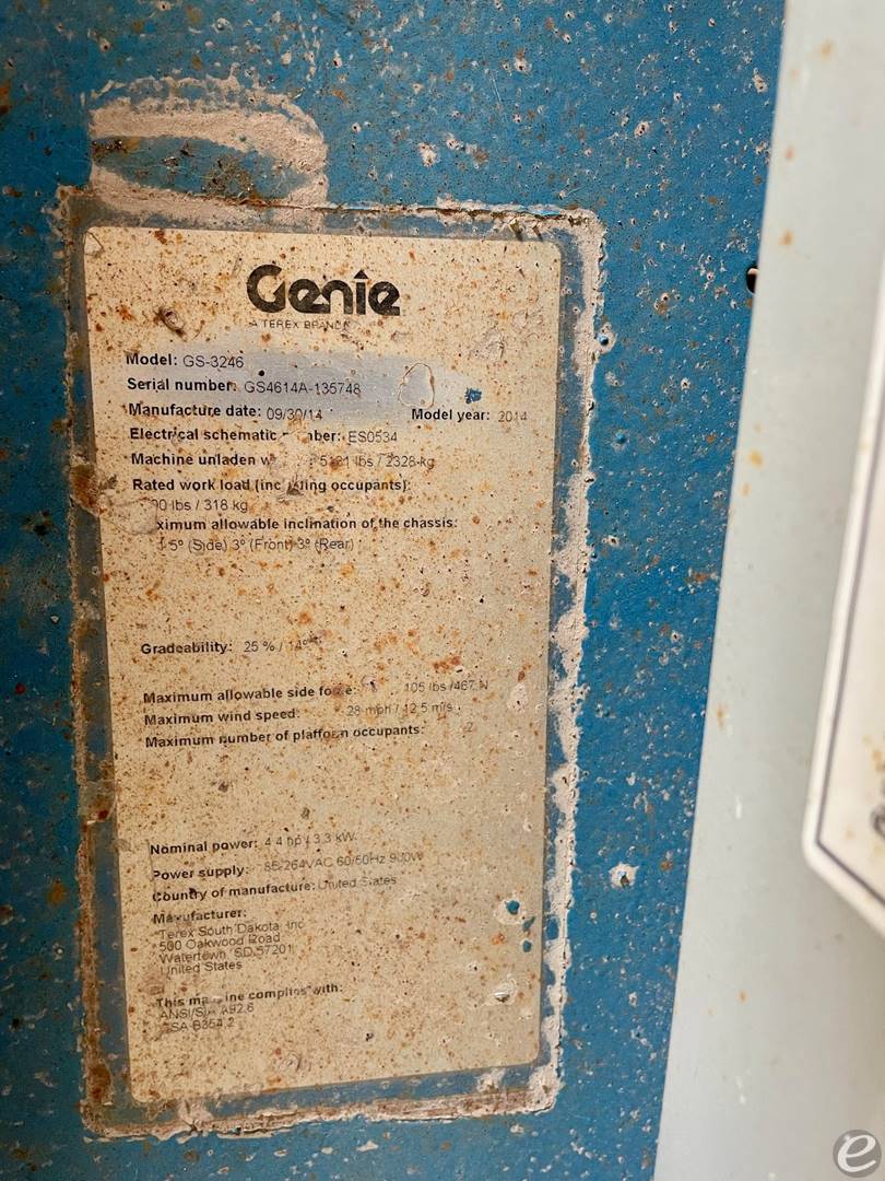 2014 Genie GS-3246