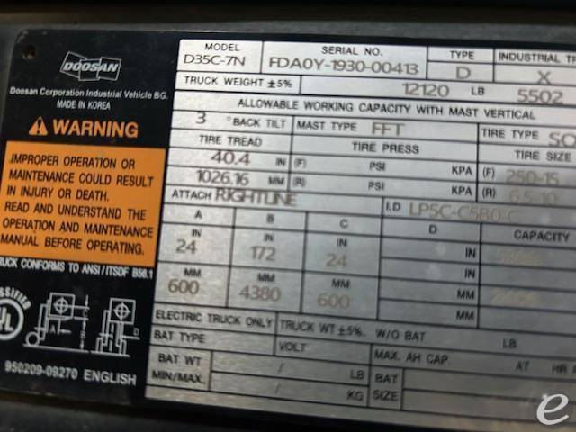 2021 Doosan D35C-7