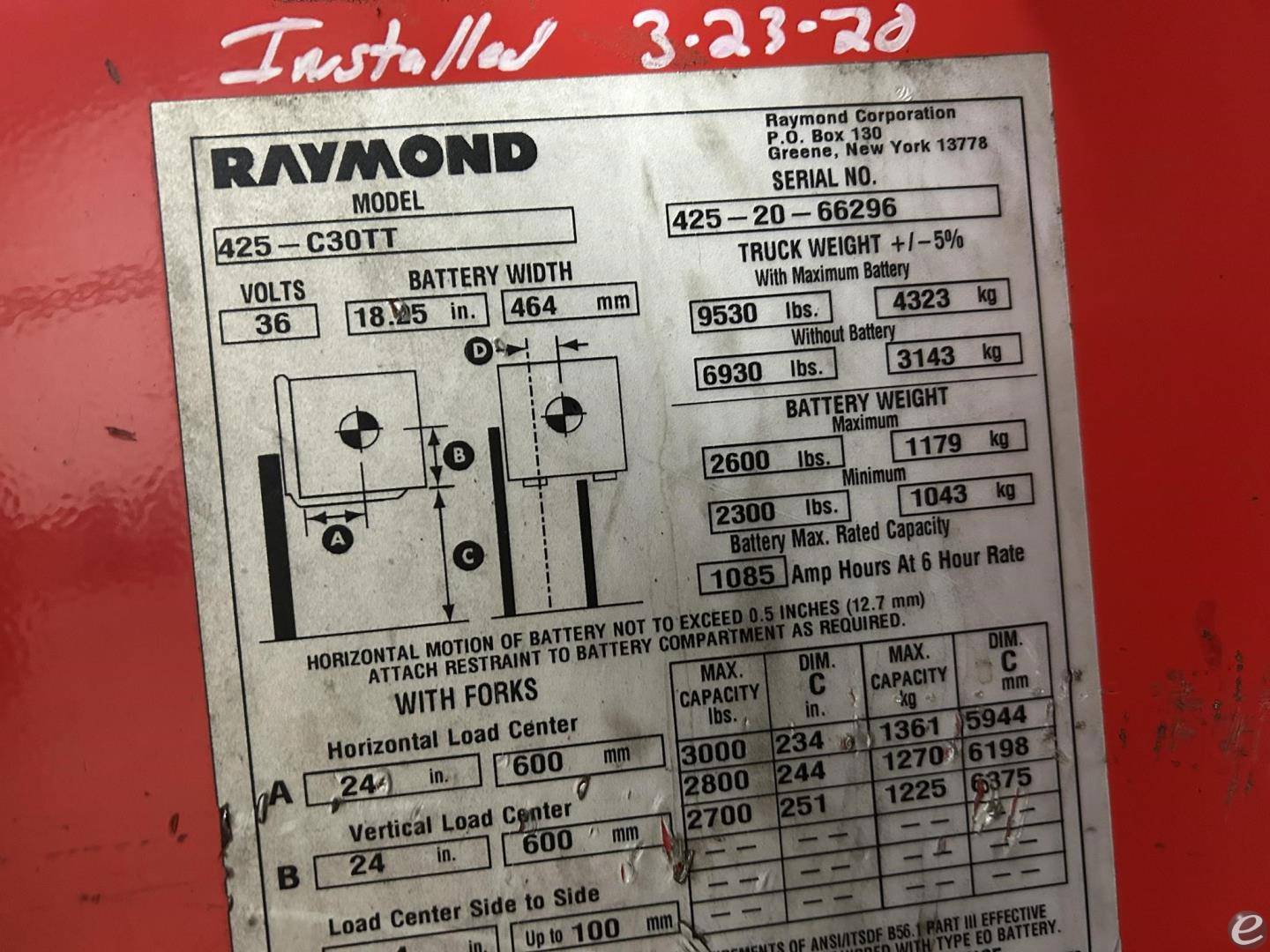 Raymond 425C30TT