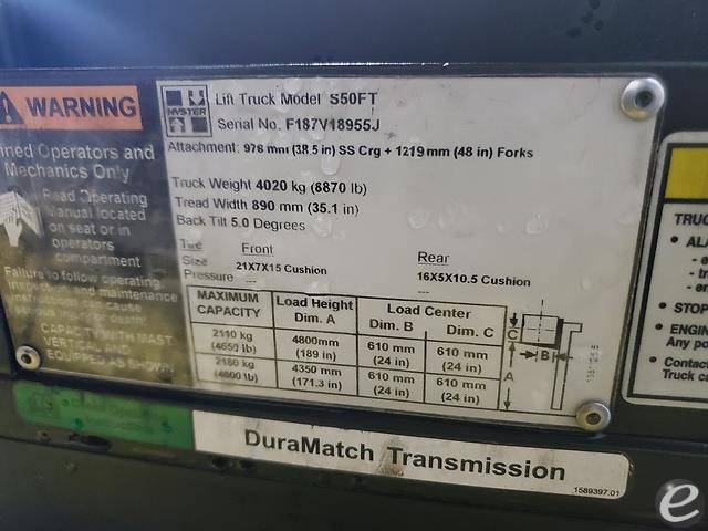 2011 Hyster S50FT LP Gas Forklift - 123Forklift