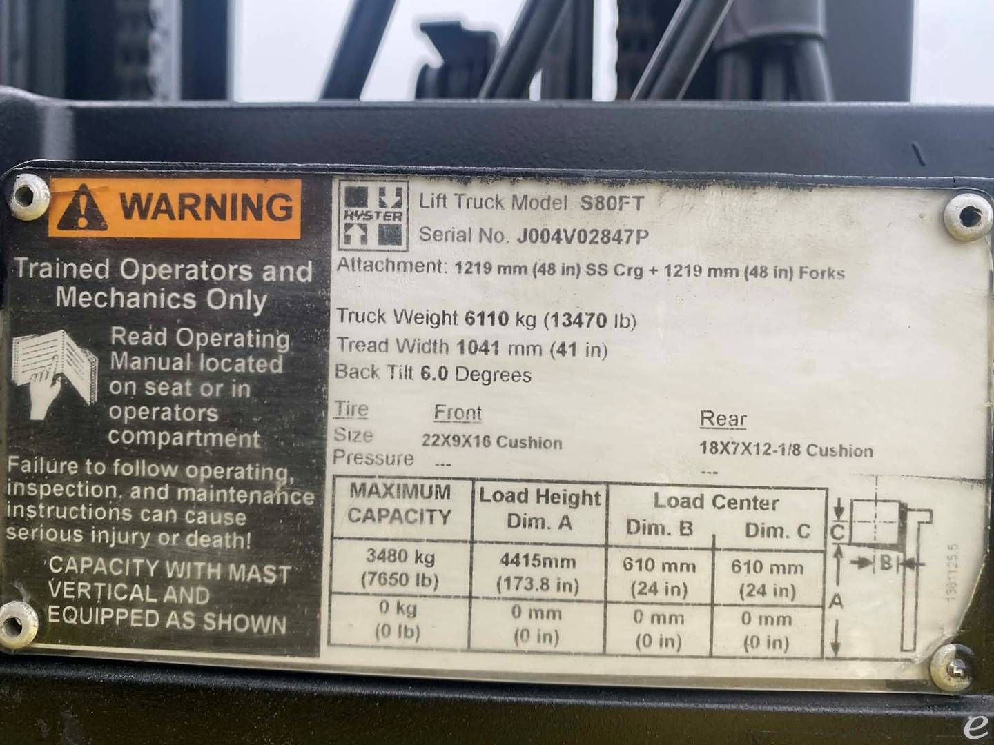 2016 Hyster S80FT