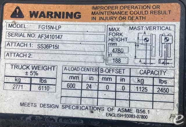 2007 Mitsubishi FG15N