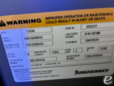 2024 Jungheinrich ETR345A