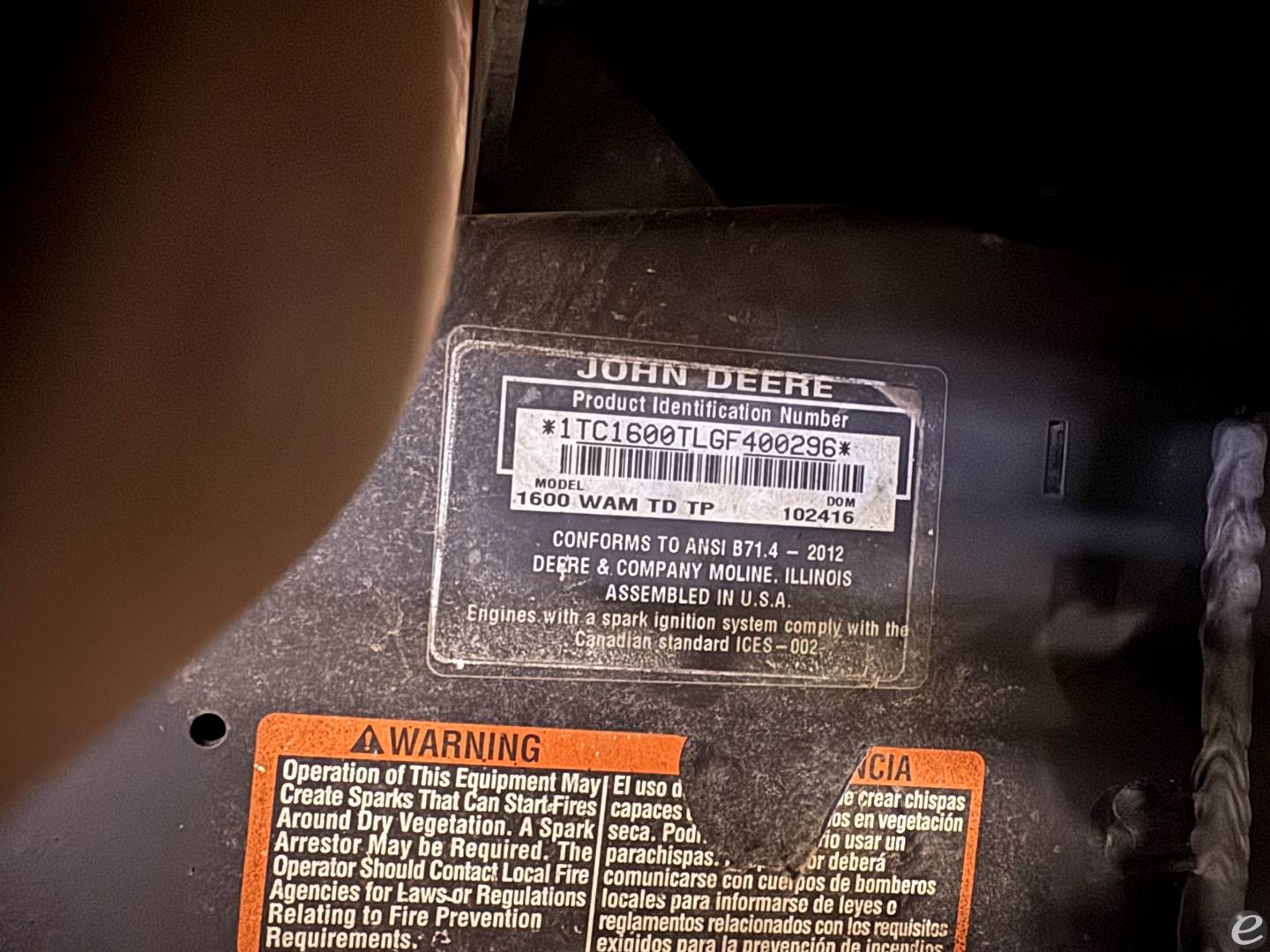 2016 John Deere 1600 Turbo Series II