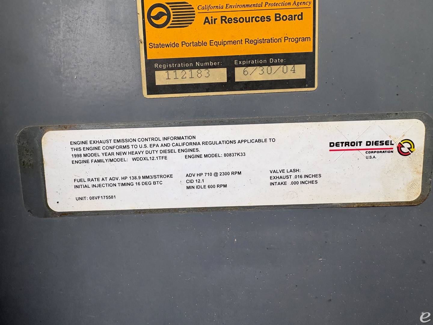 1998 Atlas Copco XASE1600