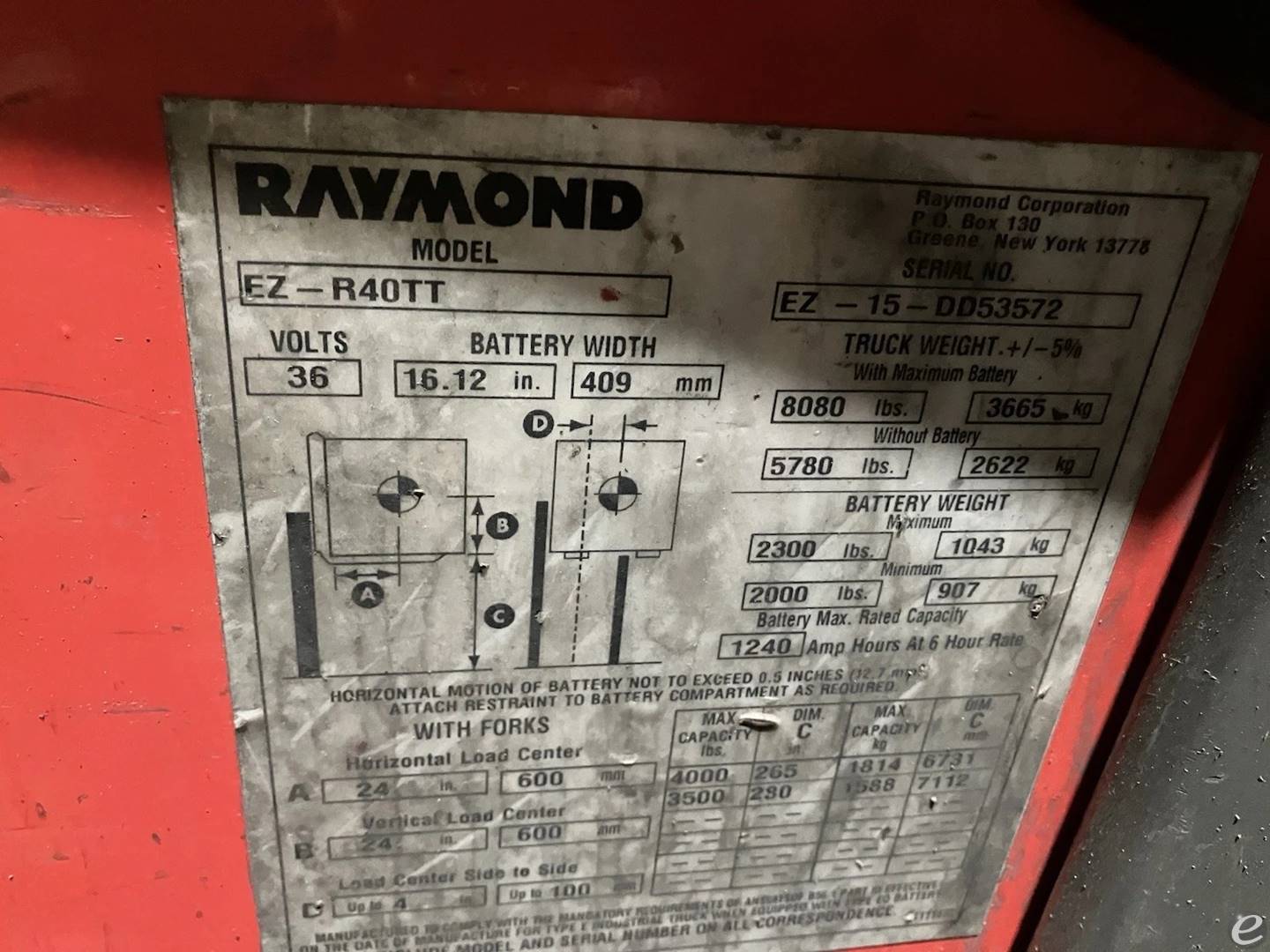 2015 Raymond EZ-R40TT