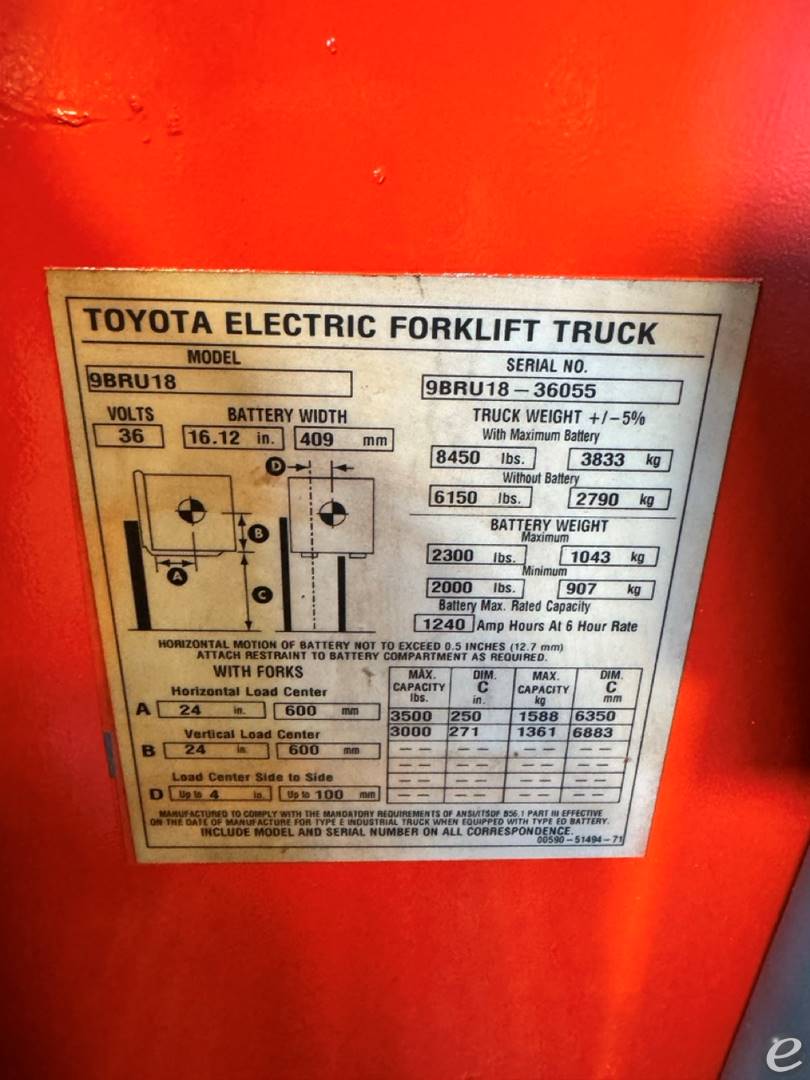 2017 Toyota 9BRU18