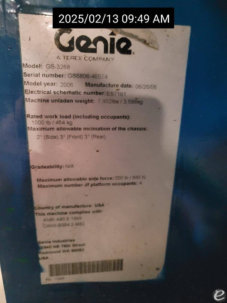 2006 Genie GS-3268RT