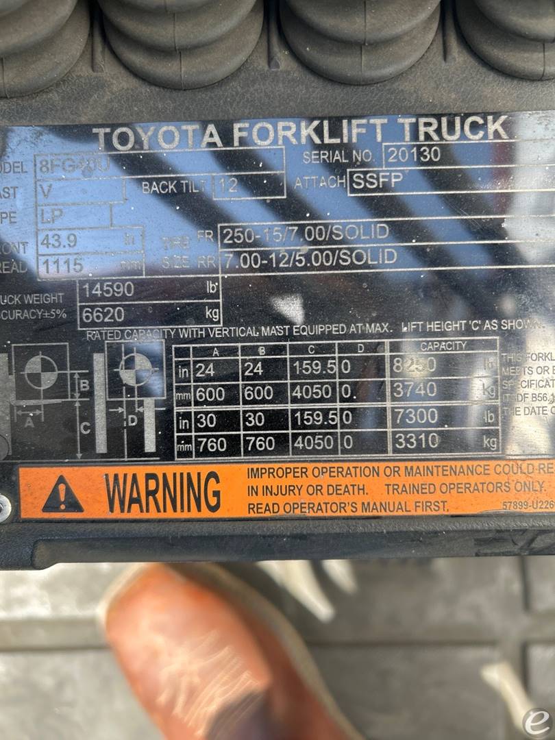 2020 Toyota 8FG40U