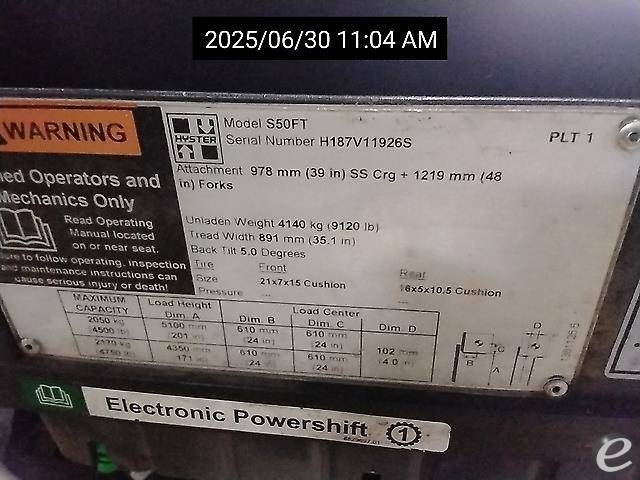 2018 Hyster S50FT