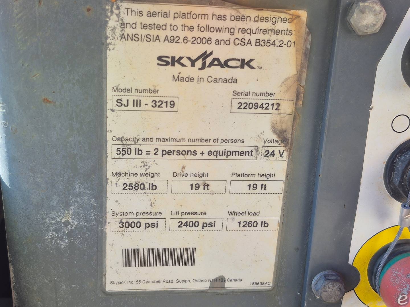 Skyjack SJ1113219