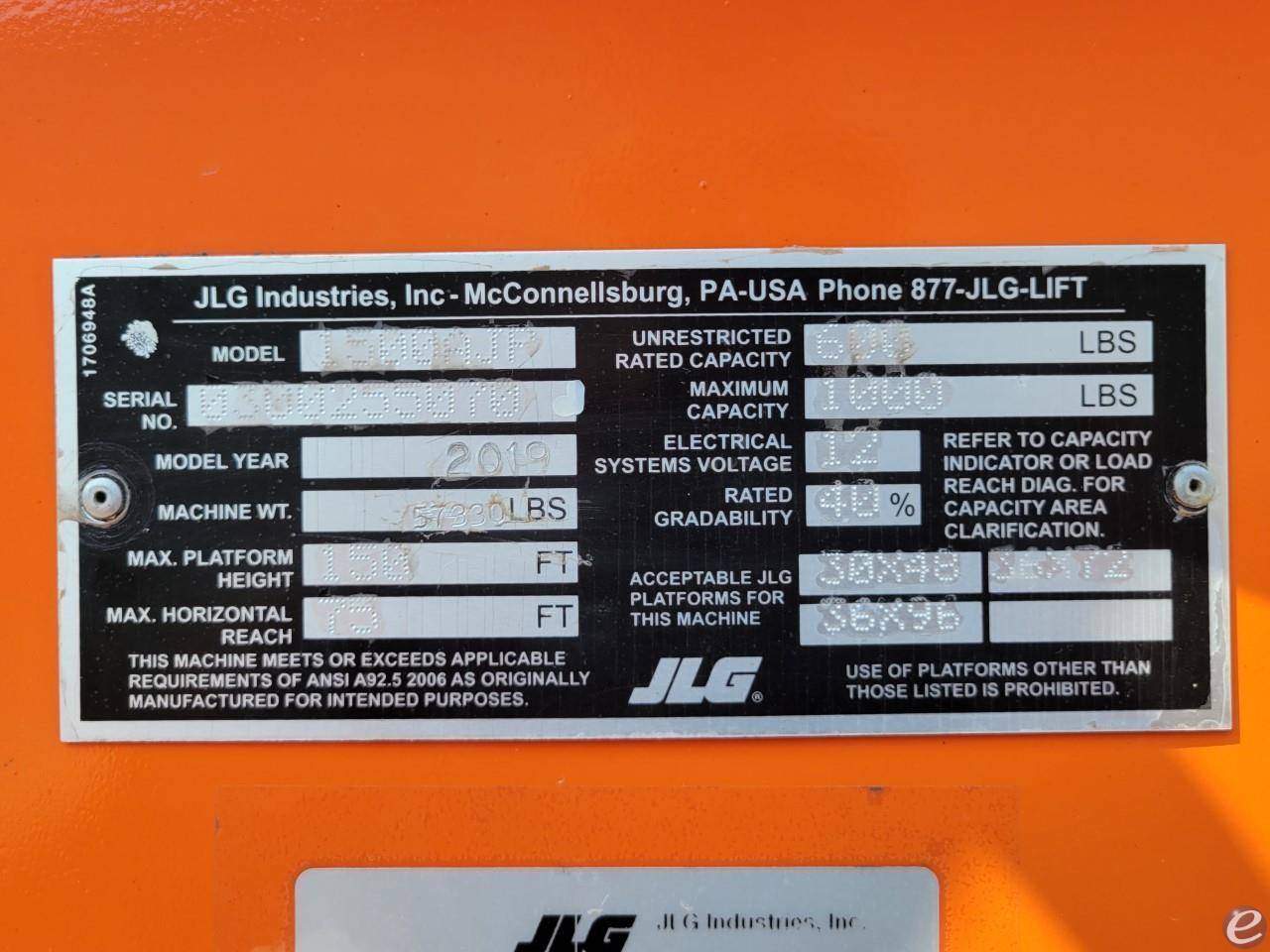 2019 JLG 1500AJP