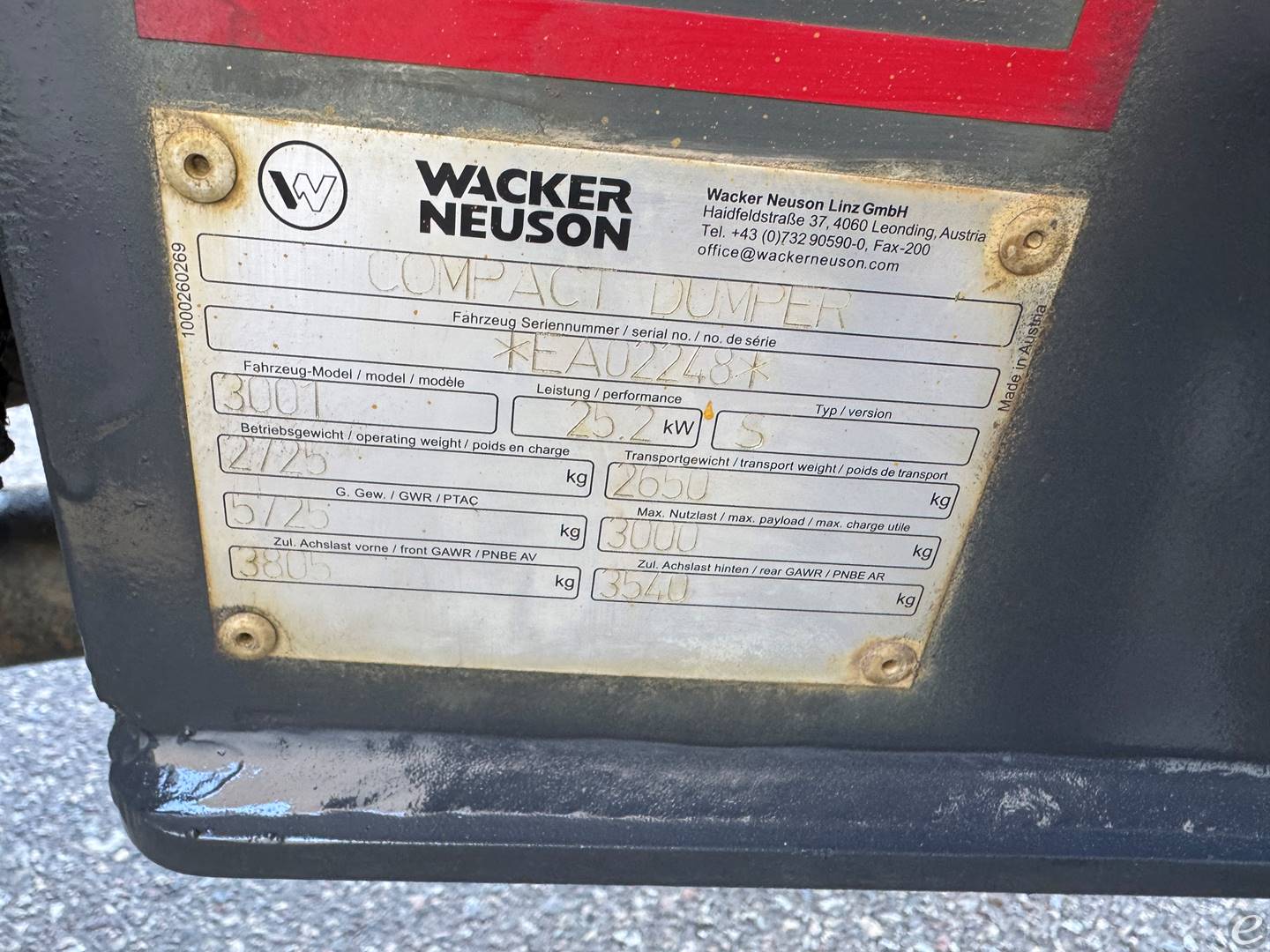 Wacker 3001 Compact Dumper