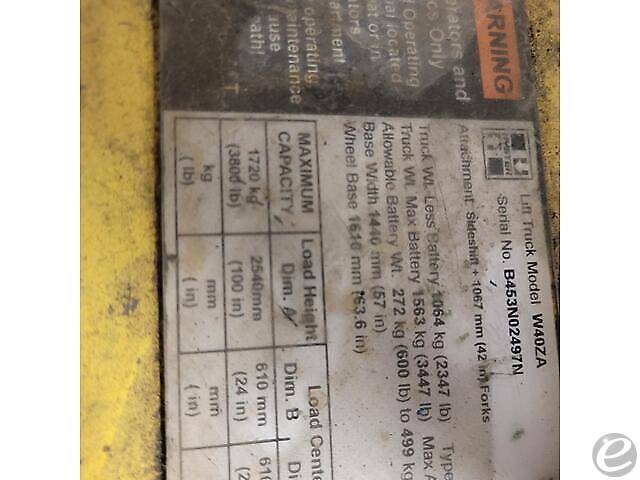 2015 Hyster W40ZA Electric Forklift - 123Forklift