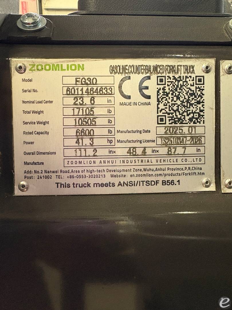 2025 Zoomlion FG30