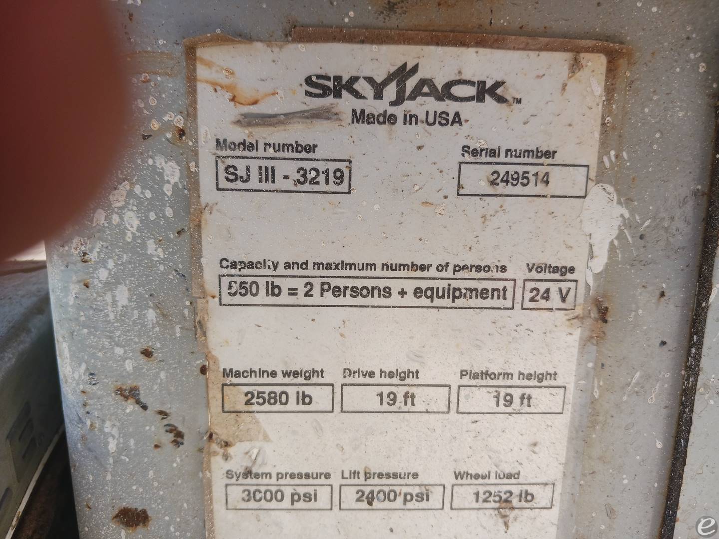 2005 Skyjack SJIII-3219
