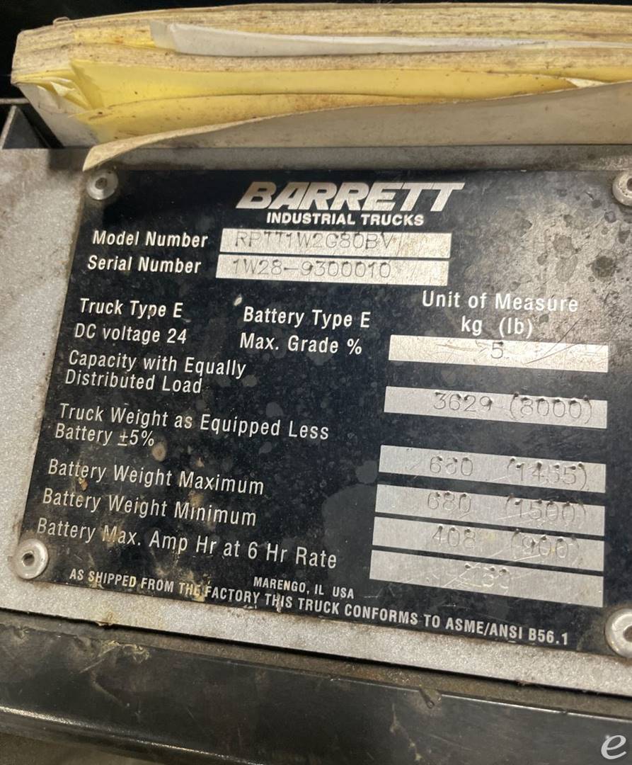 2003 Barrett RPTT1W2G80BV