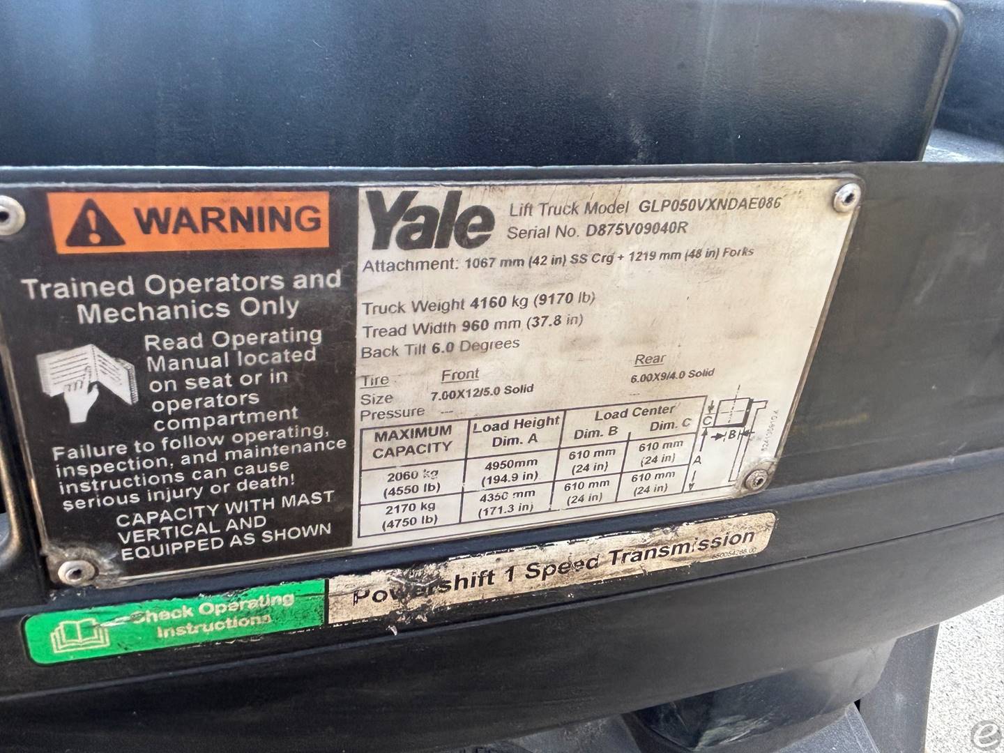 2017 Yale GP050VX