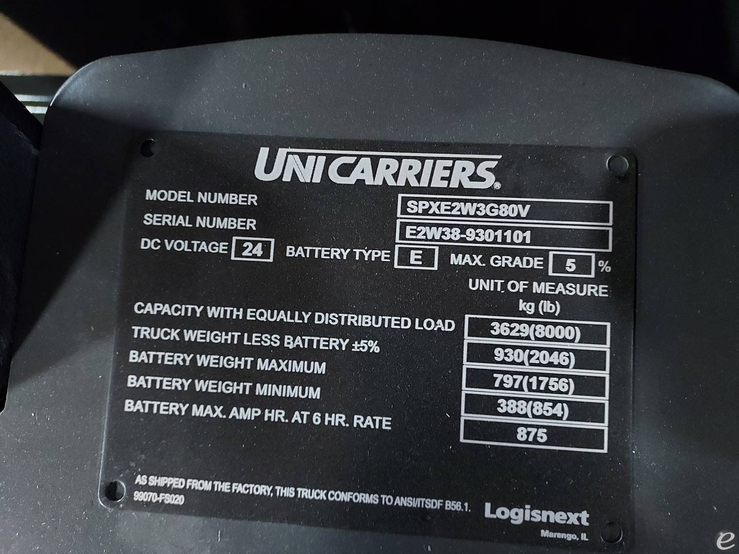 2023 Unicarriers SPXE80