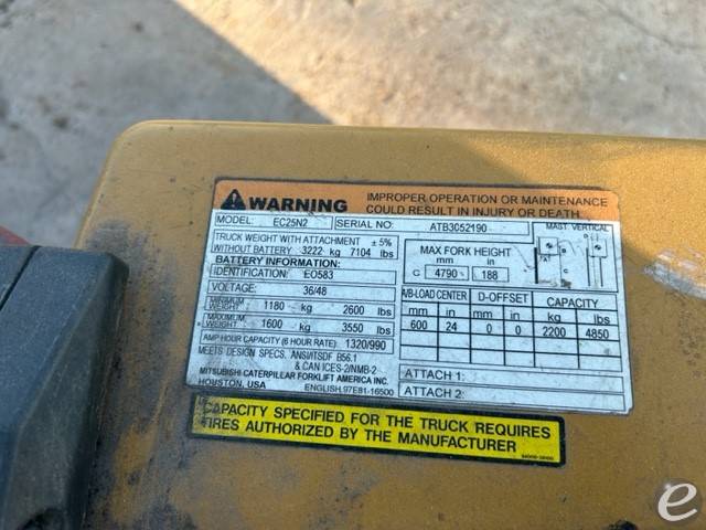 2019 Cat                                       EC25N2 Electric Forklift - 123Forklift