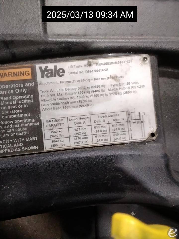 2017 Yale NR045EB