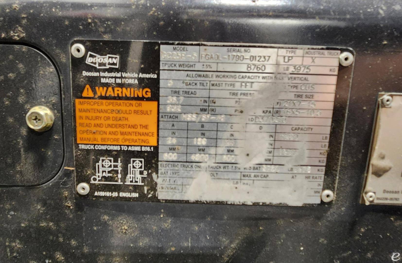 2015 Doosan GC25E-5