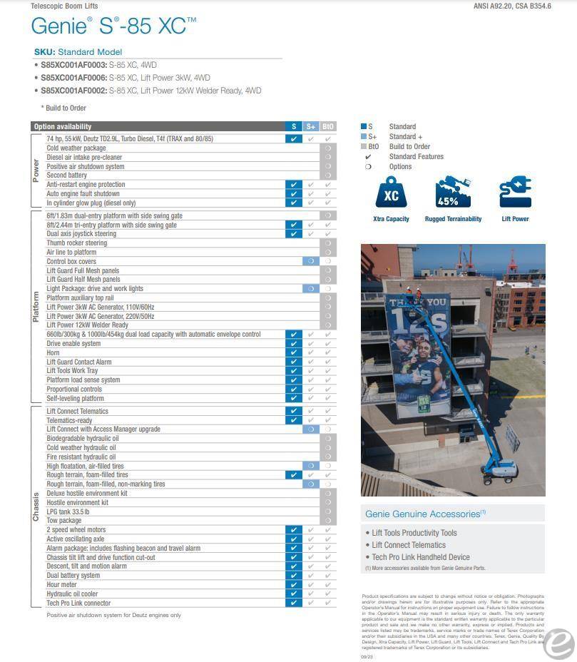 2026 Genie S85XC