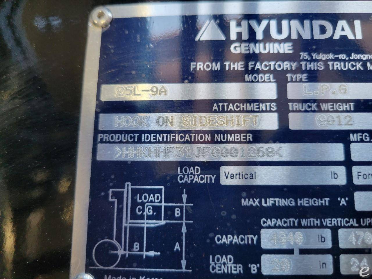 2022 Hyundai 25L-9A