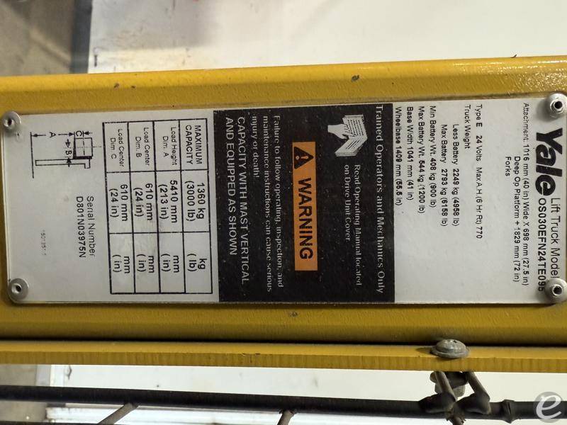 2015 Yale OS030EF