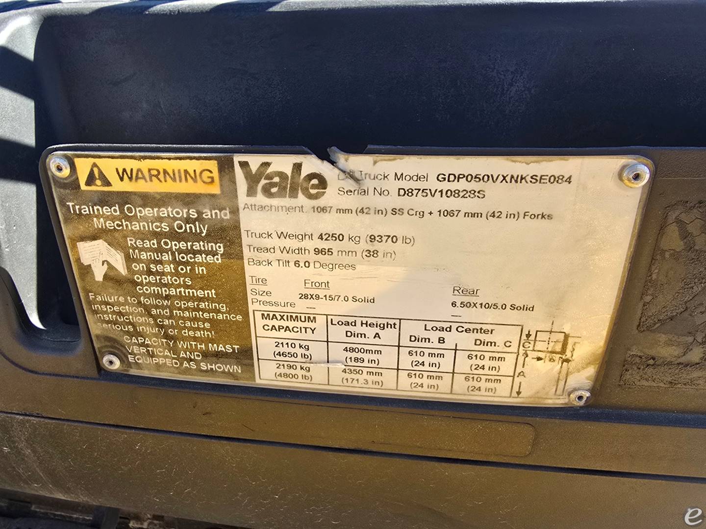 2018 Yale GDP050VX