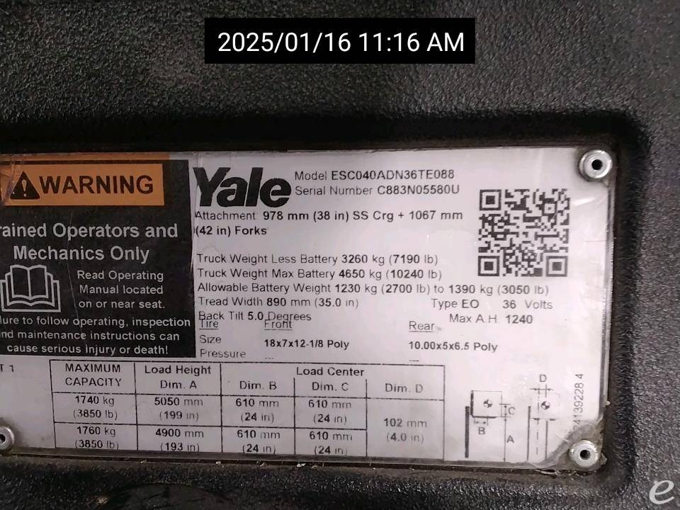 2020 Yale ESC040AD