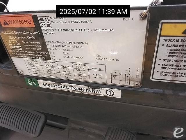 2018 Hyster S50FT
