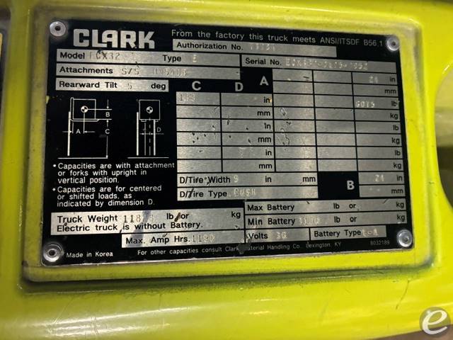 2014 Clark ECX32