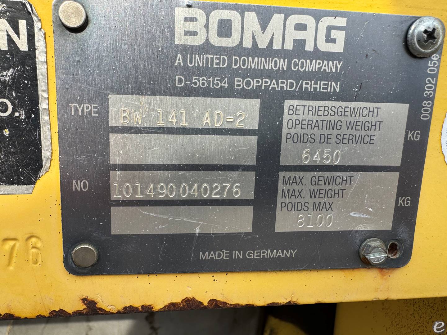 1997 Bomag BW141AD-2