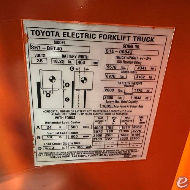 2023 Toyota SR1-BET40