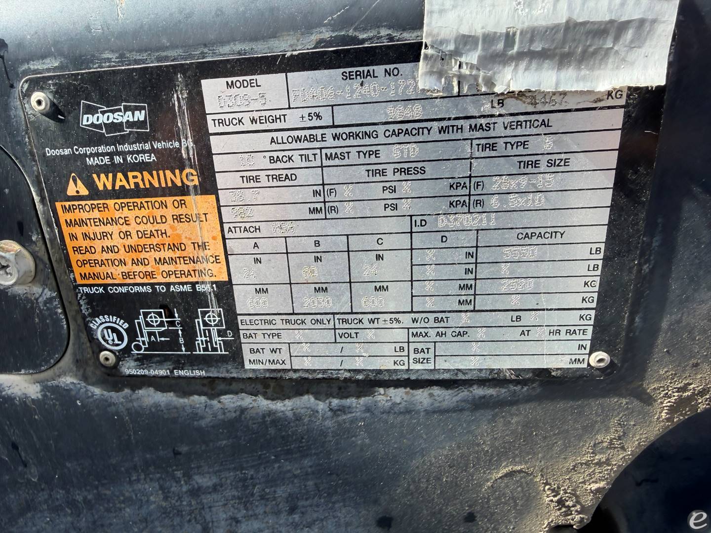 2014 Doosan D30S-5