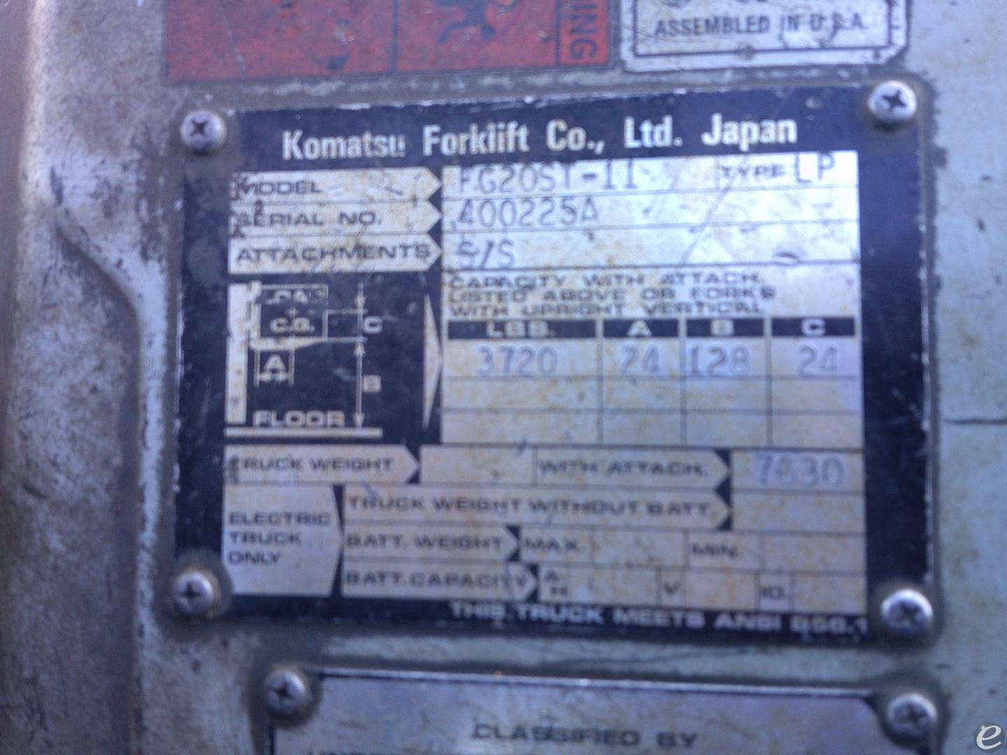 1991 Komatsu FG20ST-11